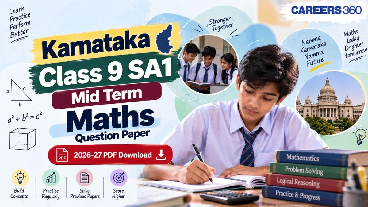 Karnataka Class 9 Mid Term Maths Question Paper 2026-27 PDF - Download Answer Key & Solution